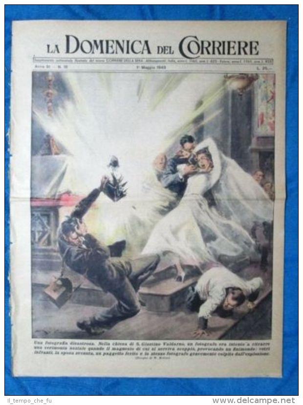 La Domenica del Corriere 1 maggio 1949 S.Giustino Valdarno - Roma - L.Perosi