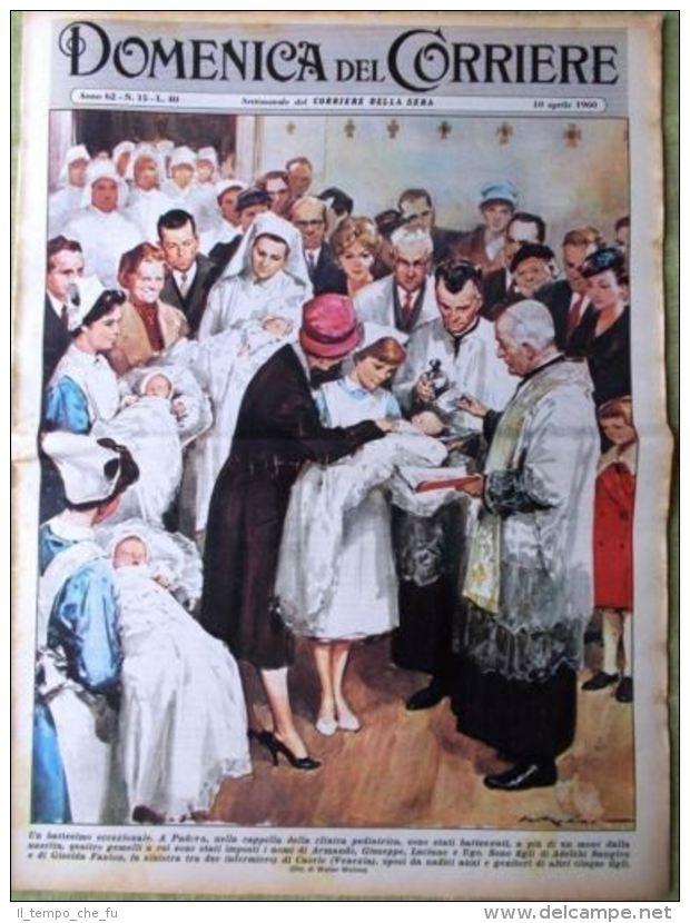 La Domenica del Corriere 10 Aprile 1960 Renato Rascel Eurovisione Ambrosio Carlo