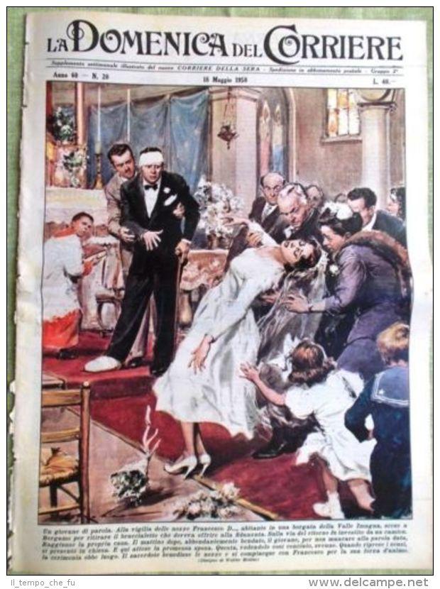 La Domenica del Corriere 18 Maggio 1958 Laika Il Musichiere Festival di Cannes