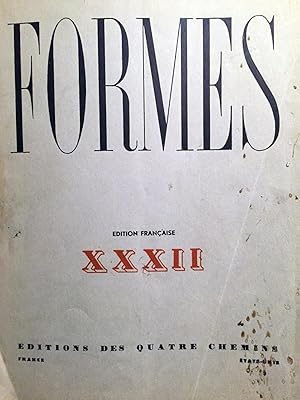 Formes. Revue internationale des arts plastiques. nº 32, 1933