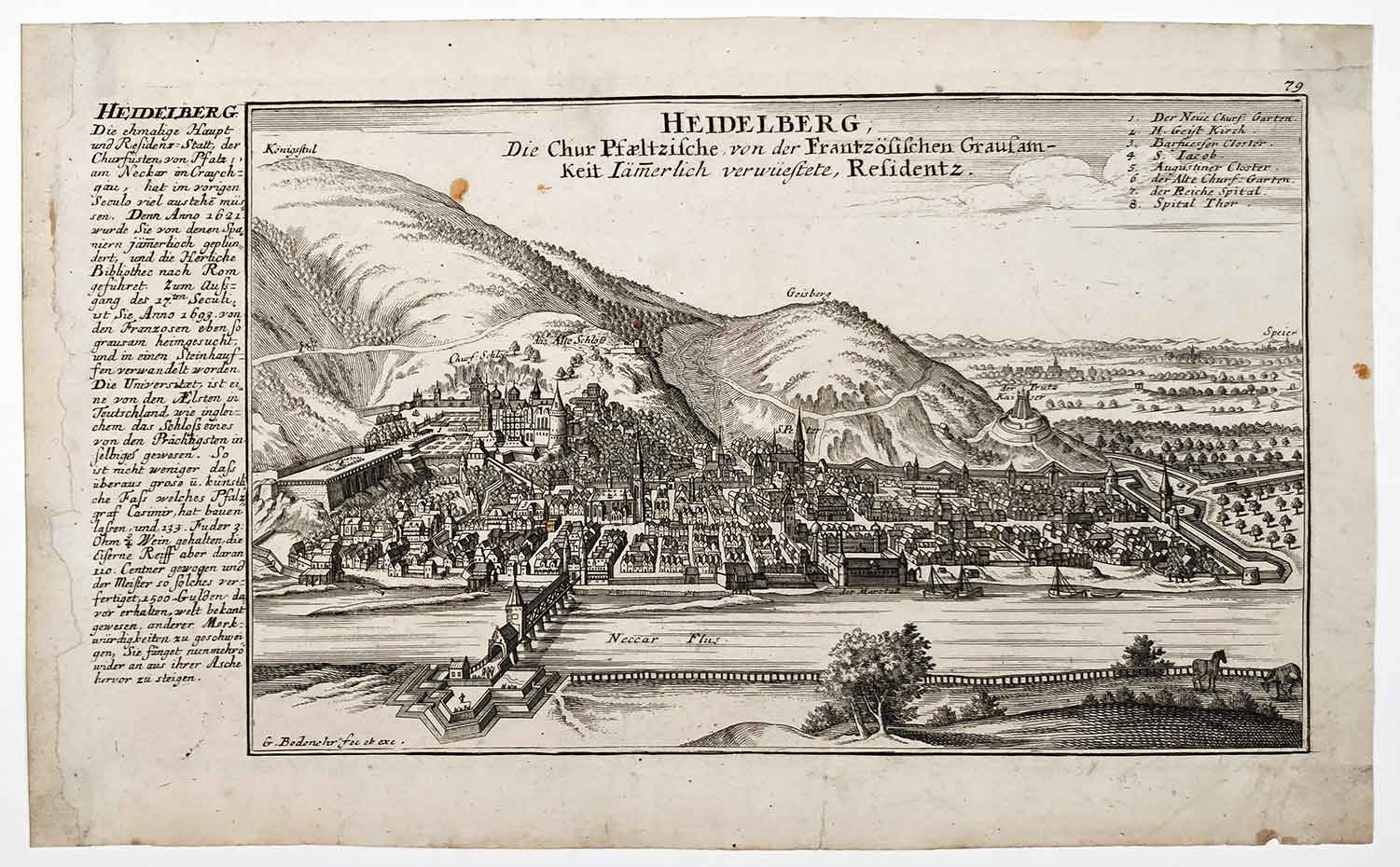 Heidelberg Die Chur Pfaeltzische Von Der Frantzosischen By