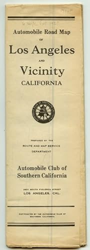 Automobile Road Map of Los Angeles and Vicinity California.