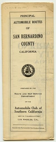 Principal Automobile Routes of San Bernardino County California.