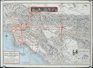 Map Showing Routes of the Pacific Electric Railway and Motor Transit Company with Connecting Line...