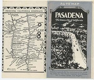 Pasadena The Crown City of California. Auto Map.