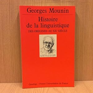 Histoire de la linguistique des origines au XXe siècle