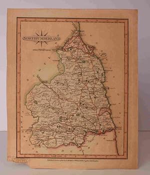 Engraved County map of Northumberland. BRIGHT COPY WITH GOOD CONTEMPORARY COLOURING