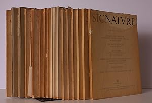 Signature. A Quadrimestrial of Typography and Graphic Arts. New Series. Volumes 1-18. NEAR FINE R...