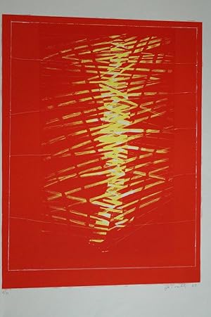 Red Walk. Original Farbserigraphie. Blattgröße ca. 88 cm x 62 cm.