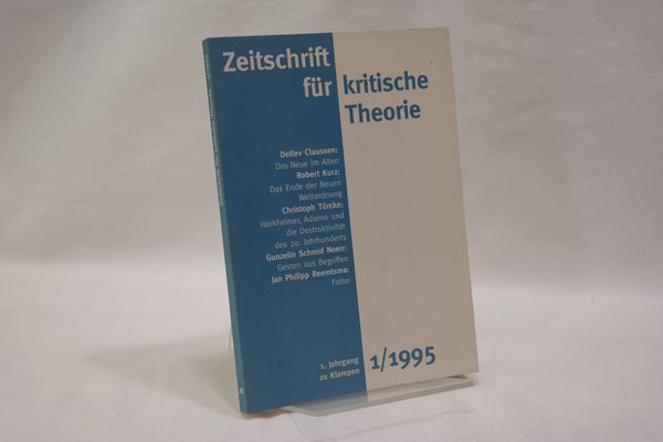 Zeitschrift für kritische Theorie. (= Heft 1/1995) - Schweppenhäuser, Gerhard