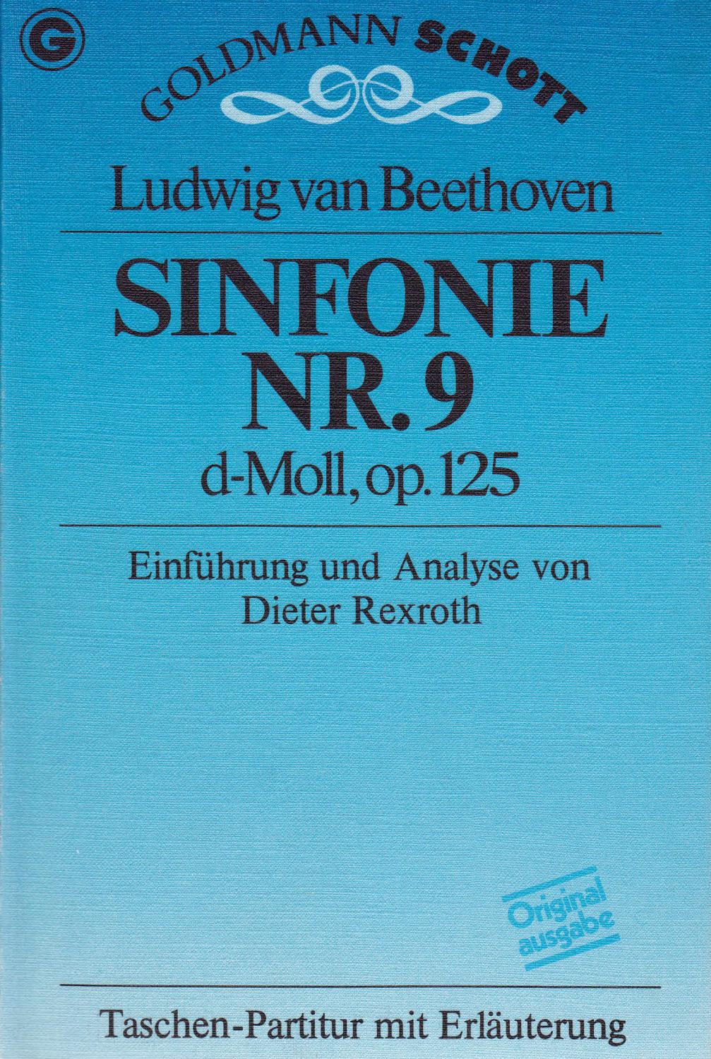 Sinfonie Nr. 9, d- Moll, op. 125. Taschen- Partitur.