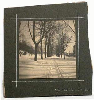 Winter in Fairmount Park, Philadelphia Original Mounted Albumen Photograph