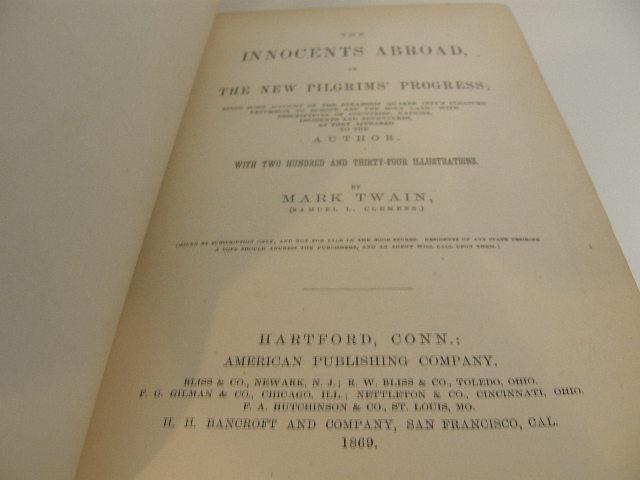 mark twain the innocents abroad 1869 mark twain the innocents abroad 1869