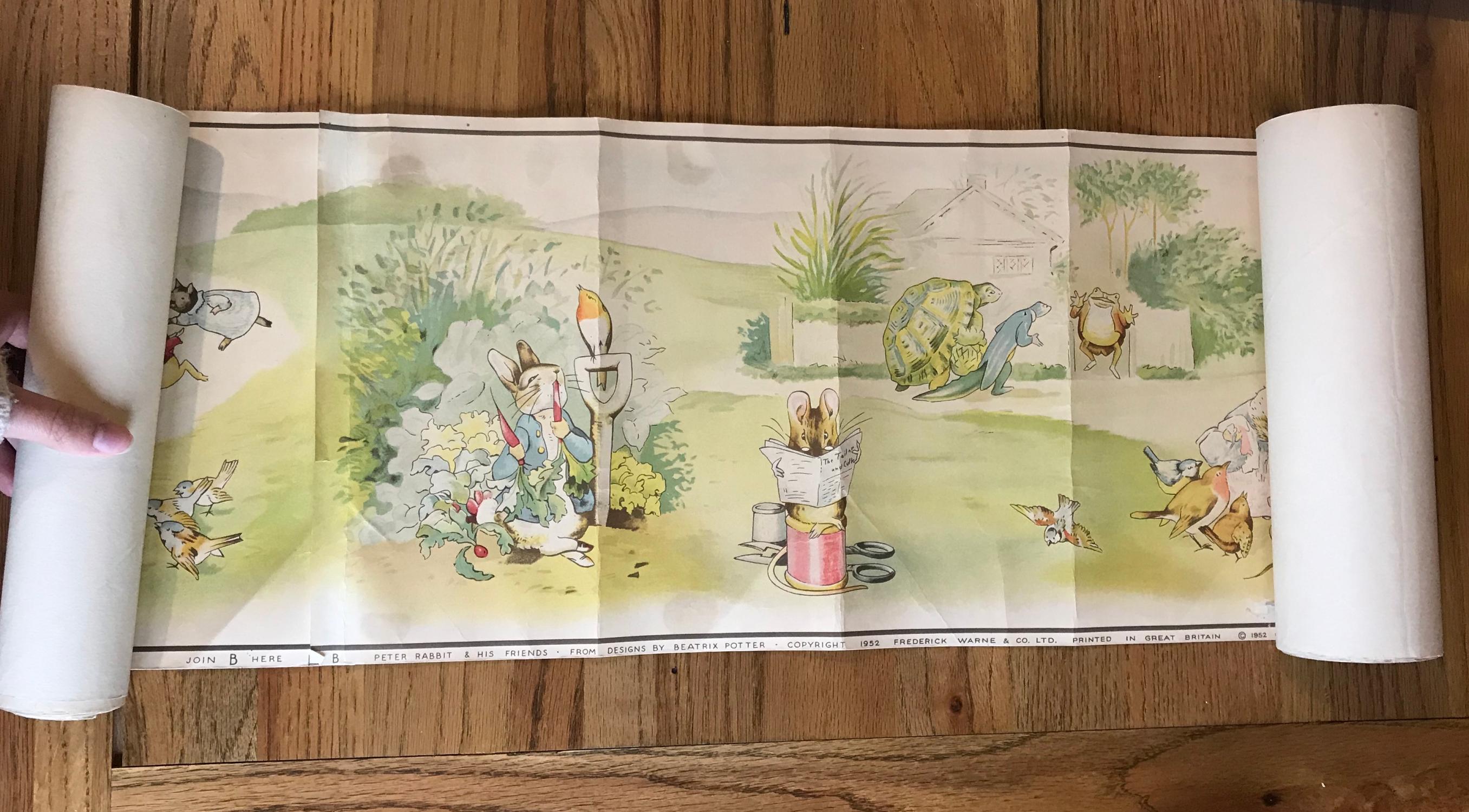 Peter Rabbit and Friends Nursery Wallpaper Frieze/Border by POTTER BEATRIX James M Pickard