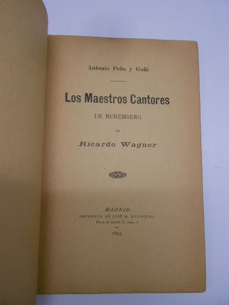 Resultado de imagen de WAGNER LOS MAESTROS CANTORES