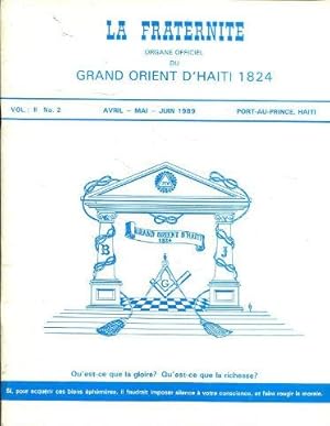 LA FRATERNITE. ORGANE OFFICIEL DU GRAND ORIENT D'HAITI 1824. VOL. II Nº 2