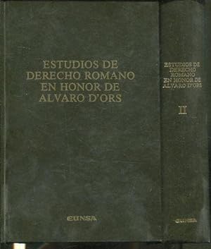 ESTUDIOS DE DERECHO ROMANO EN HONOR DE ÁLVARO D'ORS. (2 TOMOS)