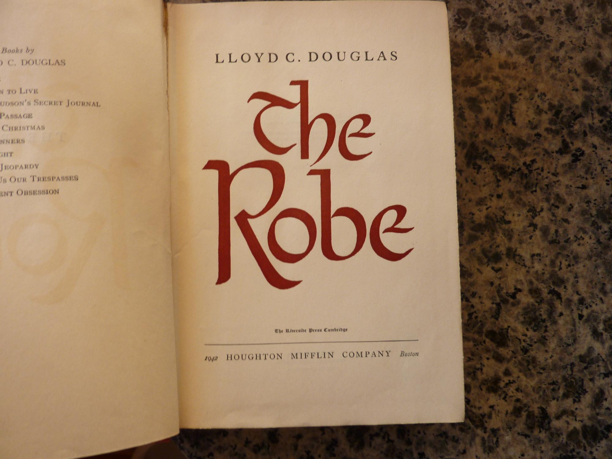 book the robe by lloyd c douglas book the robe by lloyd c douglas