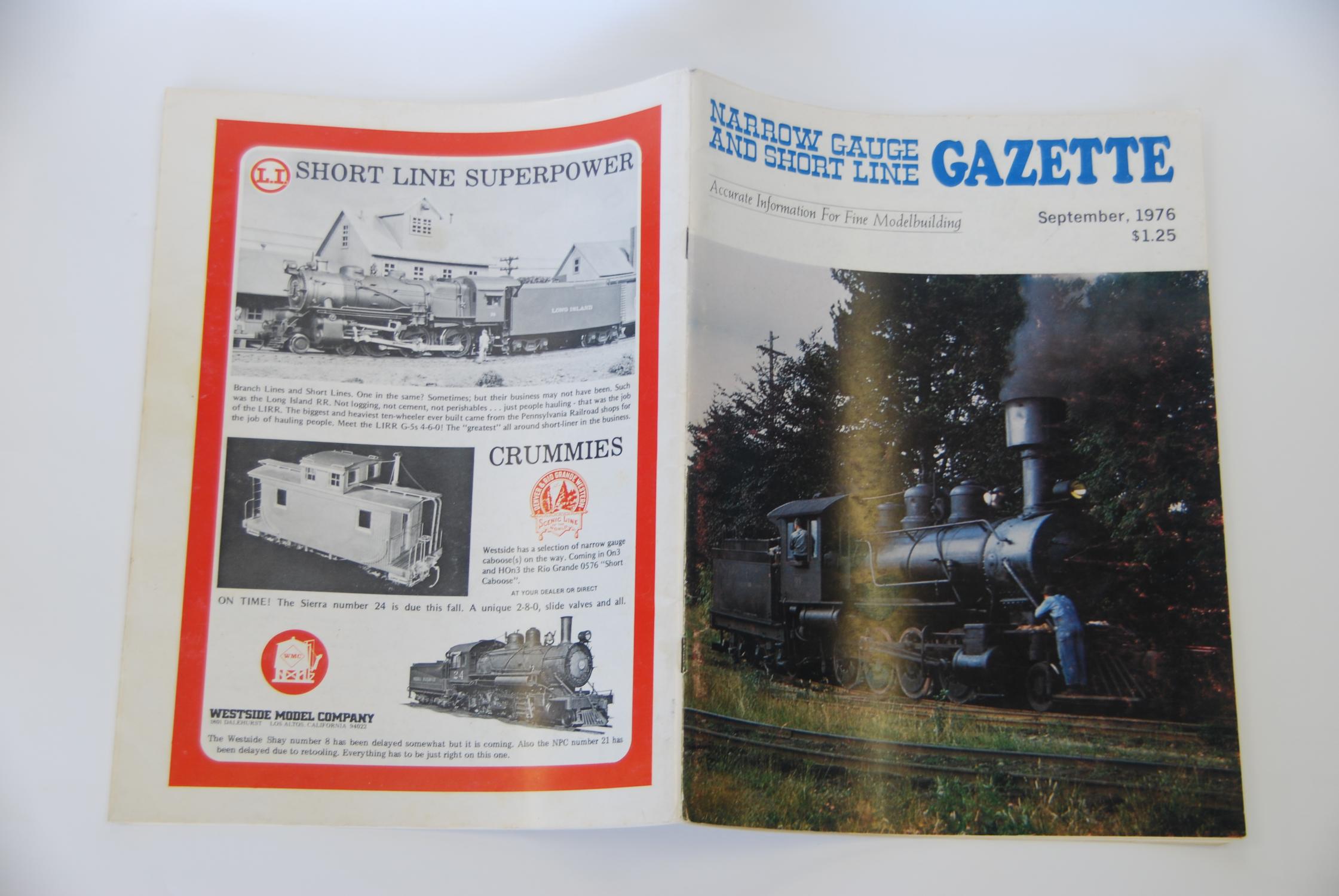 On3,On30,SN3,HOn3 NARROW GAUGE AND SHORT LINE GAZETTE MAGAZINE NOV//DEC 1979