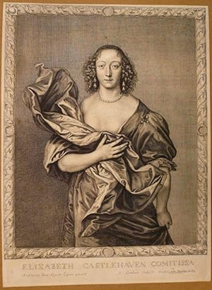 Elisabeth Castlehaven Comitissa. Radierung nach einem Gemälde von Anton van Dyck.