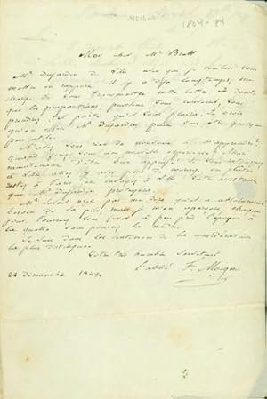 Autograph letter signed to John Brett, with Brett's autograph reply