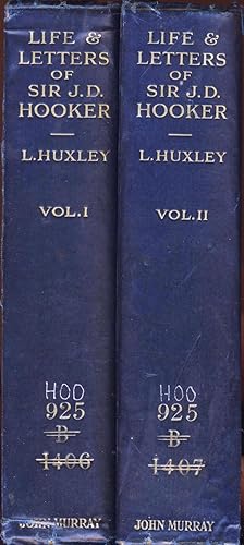 Life and letters of Sir Joseph Dalton Hooker O.M.,G.C.S.I., based on materials collected and arra...