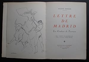 Lettre de Madrid - Les Combats deTaureau (illus. Yves BRAYER)