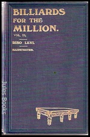 Billiards for the Million, Volumes I, II & III (3 volumes)