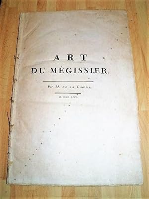 L'Art du Mégissier. La Description des Arts et Métiers.