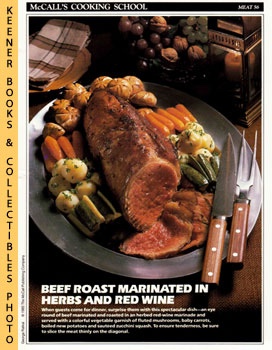 McCall's Cooking School Recipe Card: Meat 56 - Roast Eye Round Of Beef (Replacement McCall's Reci...