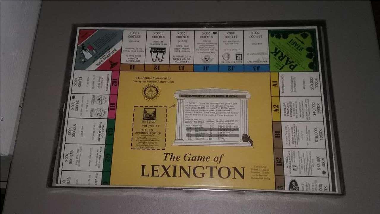 New VMI W/&L The Game of Lexington Virginia Monopoly