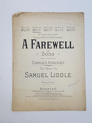A Farewell Song, The Poem by Charles Kingsley, The Music by Samuel Liddle