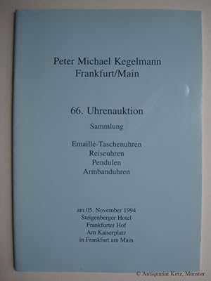 Sammlung, Emaille-Taschenuhren, Reiseuhren, Pendulen, Armbanduhren. 66. Uhren-Auktion am 5. Novem...