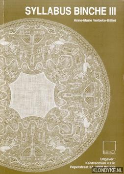 洋書 SYLLABUS BINCHE III SYLLABUS BINCHE III - ANNE-MARIE VERBEKE-BILLIET found?