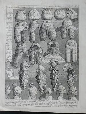 The Five Orders of Perriwigs as They Were Worn at the Late Coronation Measured Architectonically
