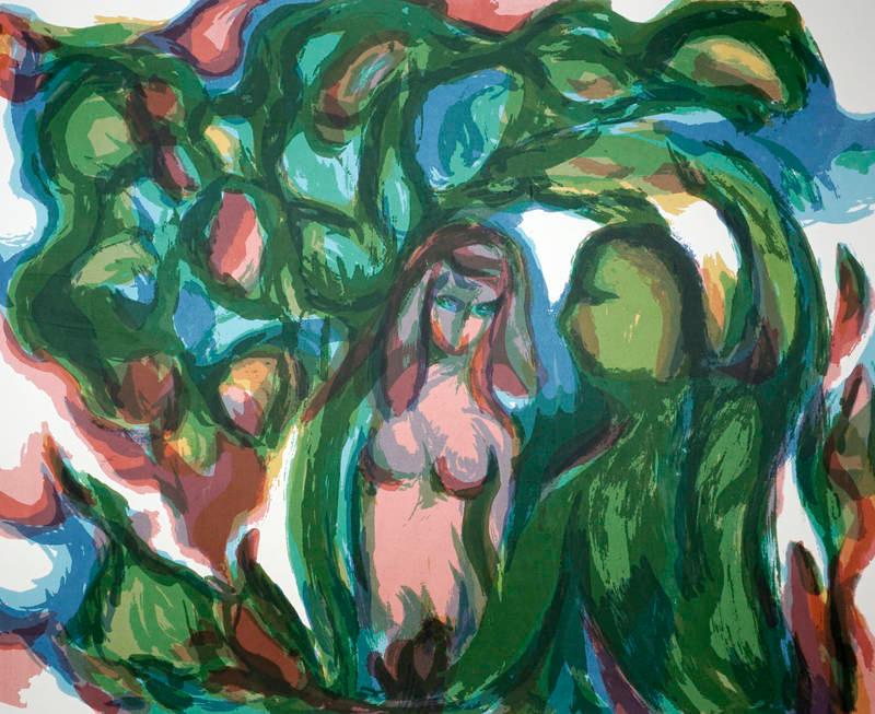 Herold, Rainer. - "Akt im Park".