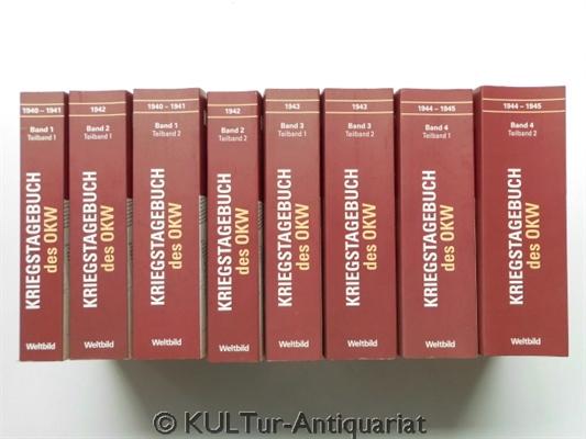 Kriegstagebuch des OKW 1940 -1945 . Eine Dokumentation in 8 Teilbänden (8 Bände komplett!)