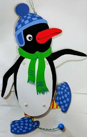 Hampelmann Pinguin aus Holz. ca. 27 cm groß [Spielzeug].