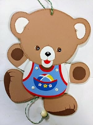 Hampelmann Teddybär aus Holz. ca. 18 cm groß.