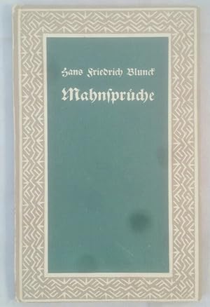 Mahnsprüche, Deutsche Reihe Band 108.