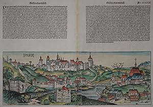 Praga - Schedel - Original rare woodcut from 1493 - Praha - Prague - Prag