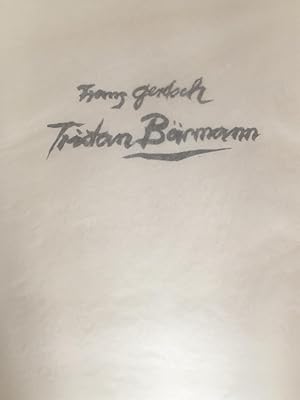 Gertsch, Franz. Tristan Bärmann. Eine Märchennovelle in 20 Originalholzschnitten.