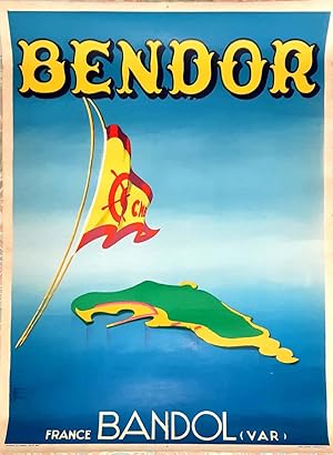 AFFICHE Bendor - Bandol - Var, France -