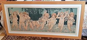 RONDE D'ENFANTS lot de 2 lithographies encadrées Henri PRIVAT-LIVEMONT