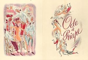 12 planches lithographies originales en couleurs ODE à PRIAPE de Piron