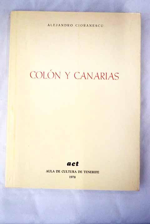 Colón y Canarias - Cioranescu, Alejandro