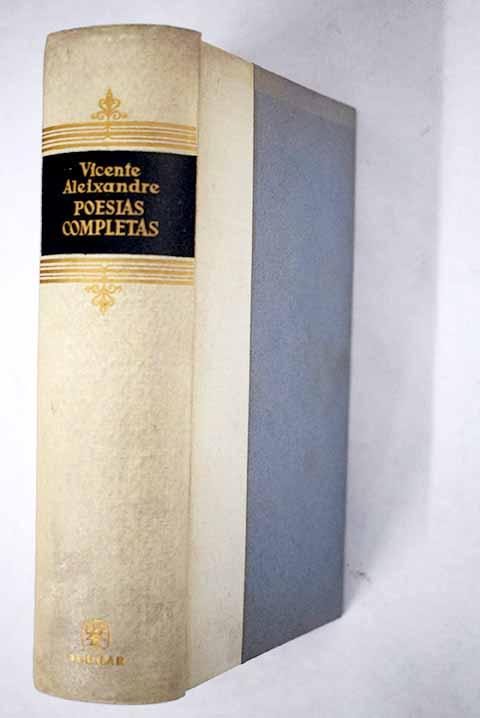 Poesías completas by Aleixandre, Vicente: tapa dura (1960) | Alcaná Libros
