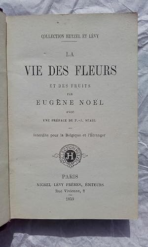 LA VIE DES FLEURS ET DES FRUITS. Hetzel 1859