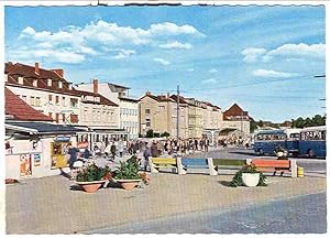 Alte Ansichtskarte/AK/Postkarte: Siegburg / Wilhelmstraße mit Bus-Bahnhof