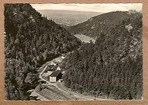 Alte Ansichtskarte/AK/Postkarte: Zittauer Gebirge - Blick v. Berg Oybin ins Tal Teufelsmühle